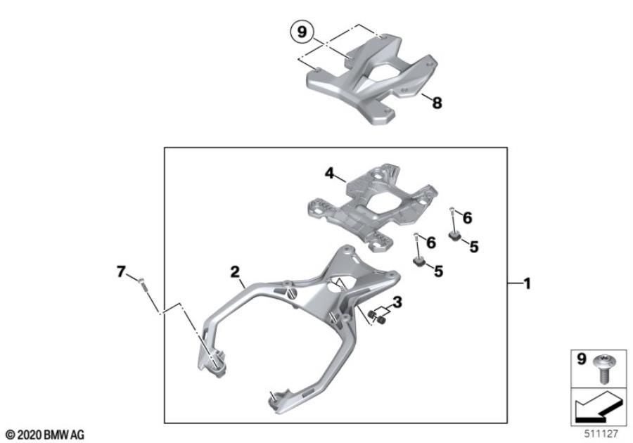 Diagram Luggage grid for your BMW R1200C Indep.  