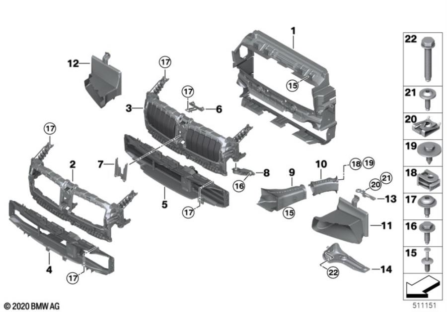 Diagram Air ducts for your 2018 BMW X2 28iX  