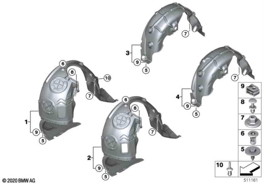 Diagram Wheelarch trim for your MINI