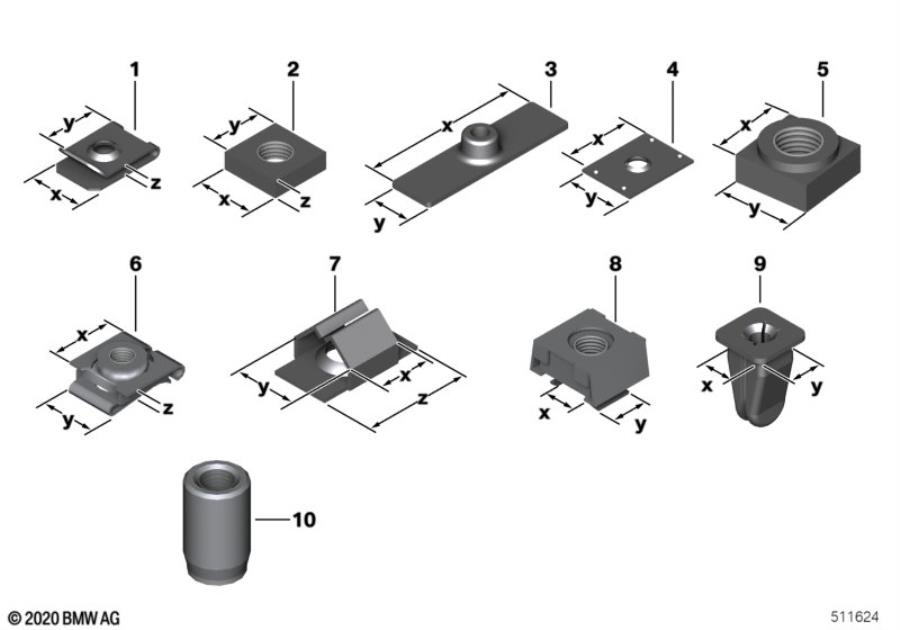 Diagram Mechanical connection elements for your 2004 BMW 645Ci Coupe  