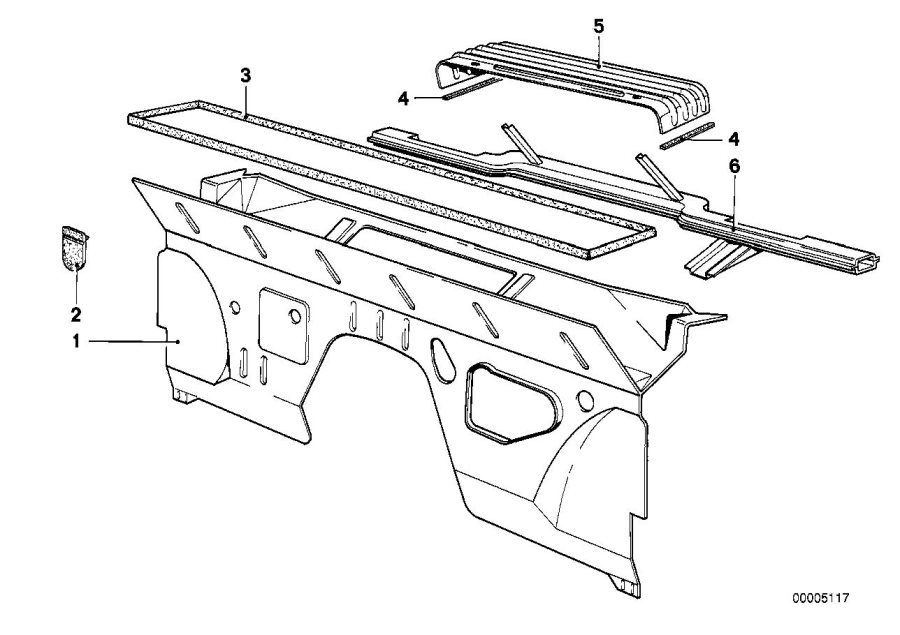 Diagram Splash wall parts for your BMW