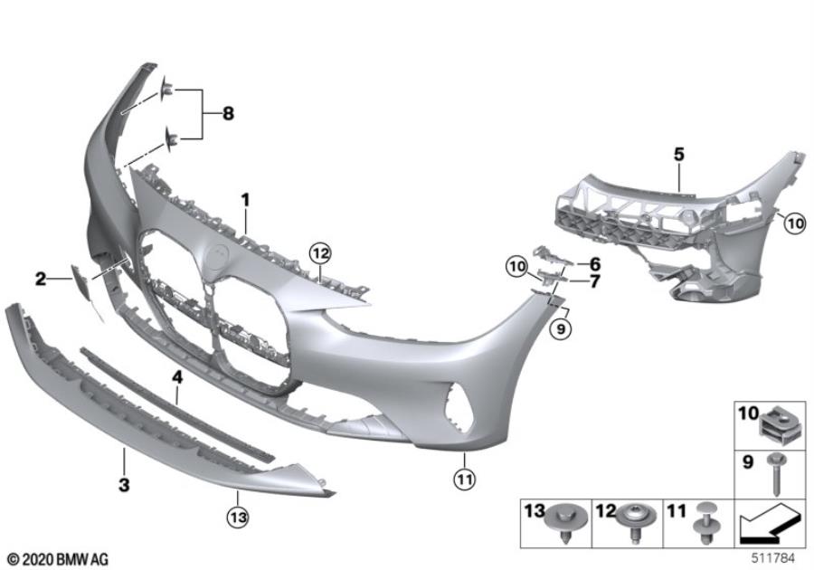 Diagram Trim cover, front for your BMW M6  