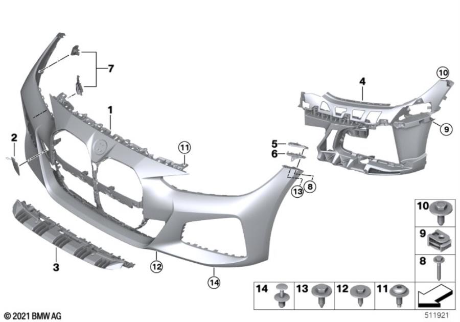 Diagram M Trim, front for your 2018 BMW X2 28iX  