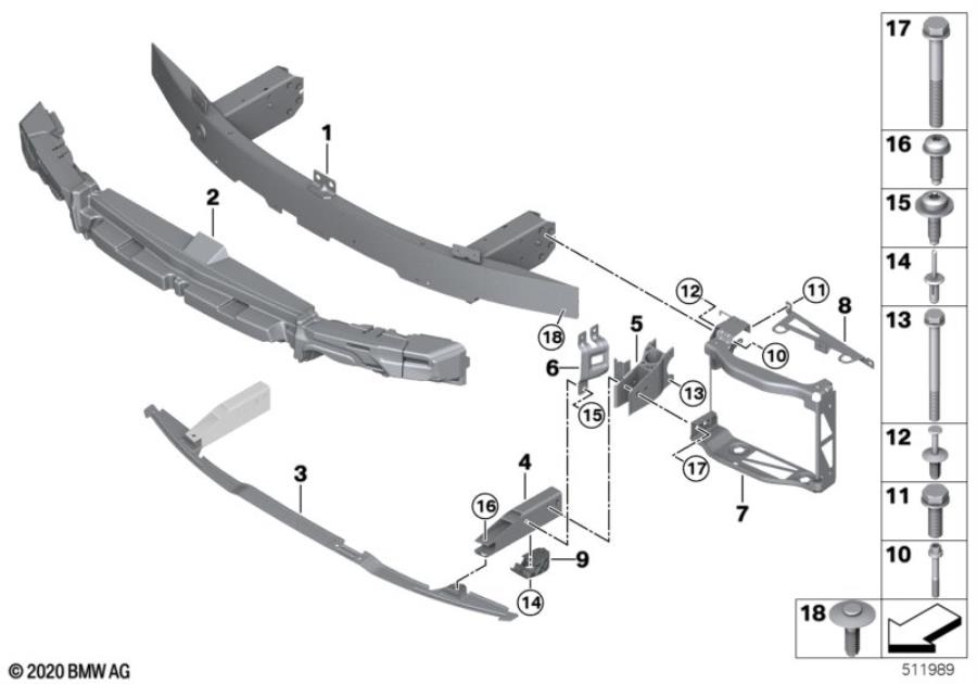 Diagram Carrier, front for your BMW M3  