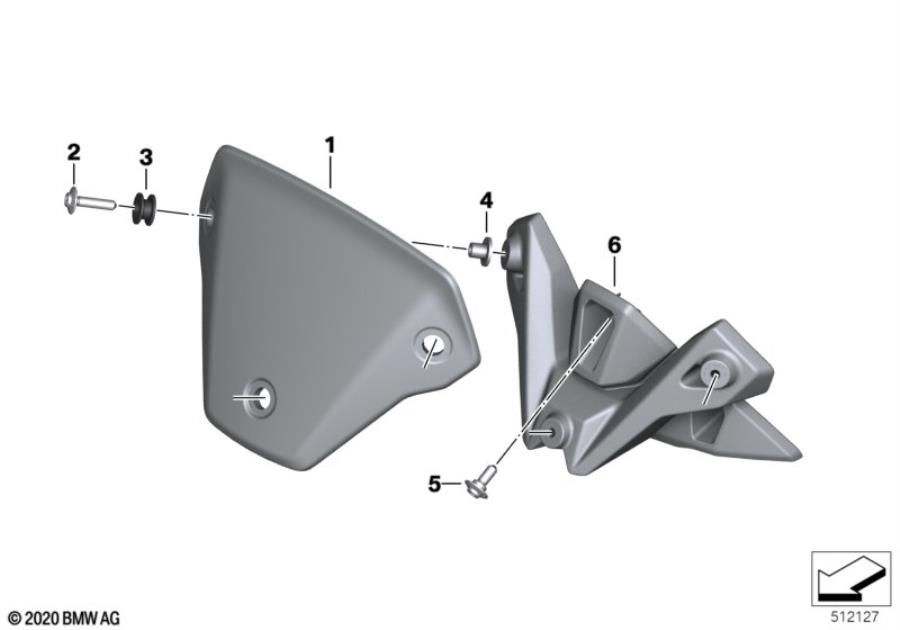 Diagram Slipstream deflector for your 2025 BMW S1000R   