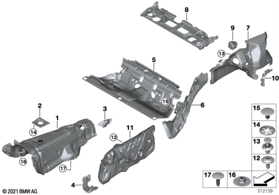 Diagram Sound insulating rear for your 2016 BMW 640iX   