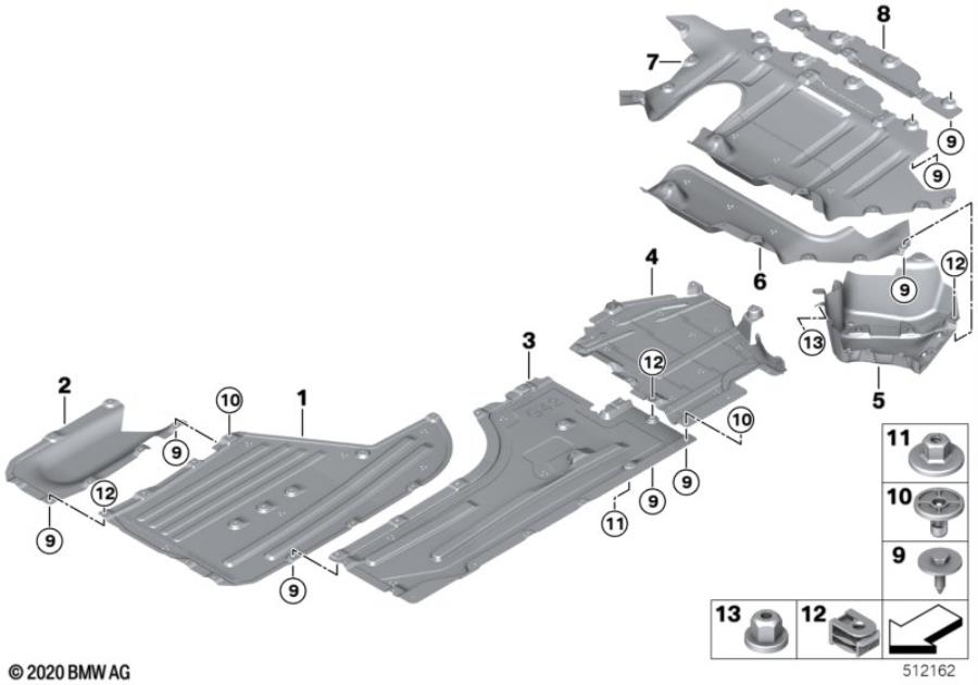 Diagram Underfloor coating for your 2007 BMW M6   