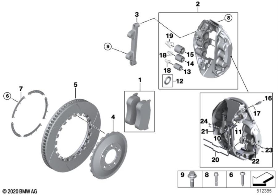 Diagram Front brake / brake disc for your 2005 BMW 750Li   