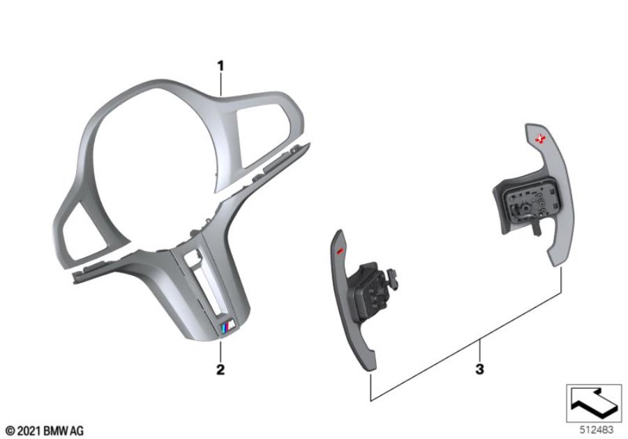 Diagram Retrofit carbon fiber steering wheel for your 2002 BMW 530i   