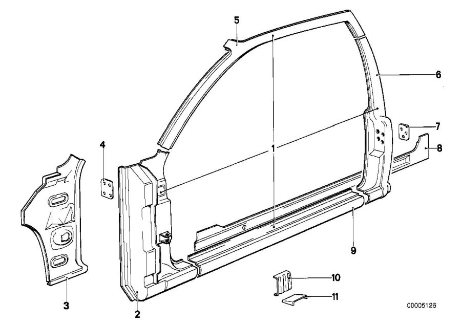 Diagram Body-side frame for your BMW