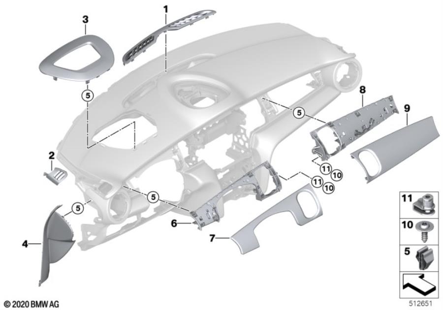 Diagram Install.parts instr.pan.top-MINI Cooper for your MINI