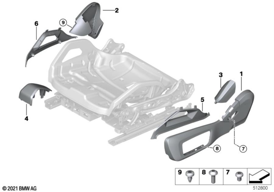 Diagram Seat, front, seat trim covers, electric for your 2014 BMW M6   