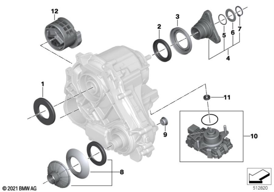 Diagram Transfer box sep.components ATC 13-2 for your BMW