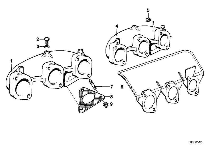 Diagram Exhaust manifold for your BMW X1  