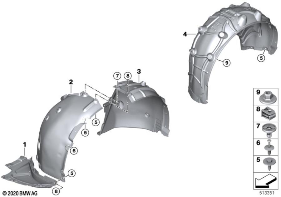 Diagram Wheelarch trim for your 2007 BMW M6   