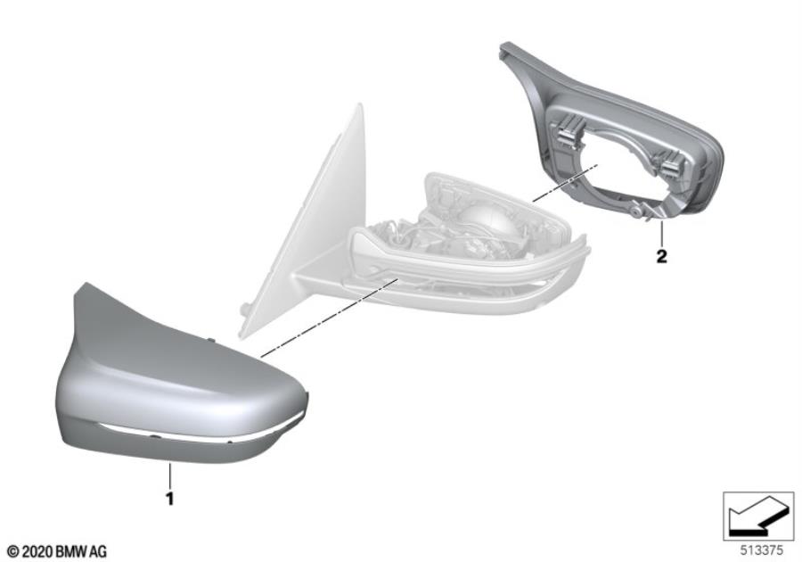 Diagram Retrofit, M outside mirror for your BMW M6  