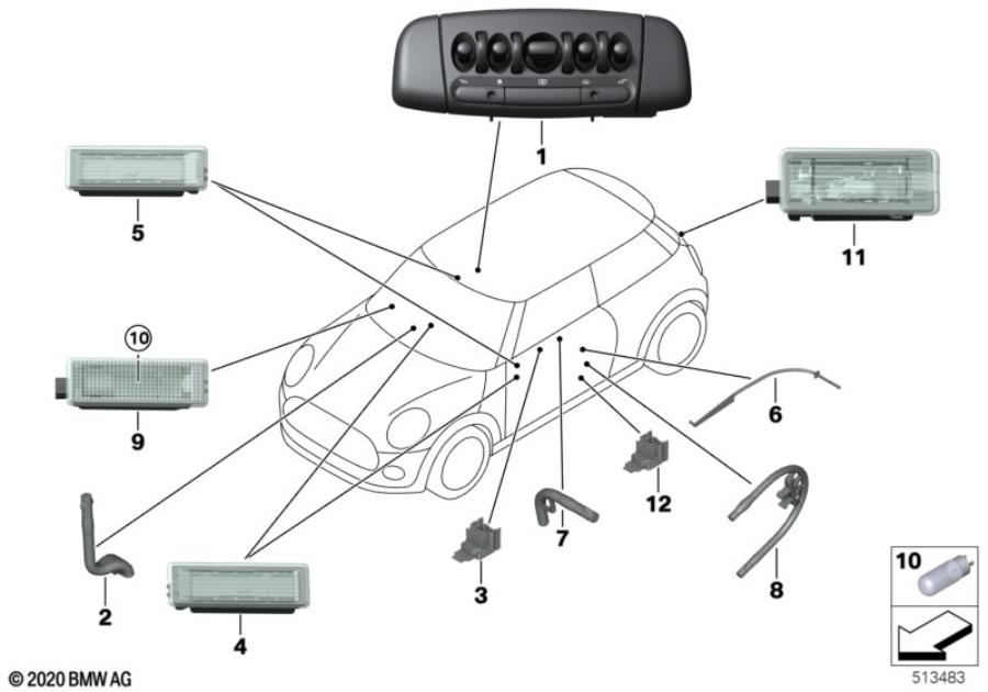 Diagram Various lamps for your MINI