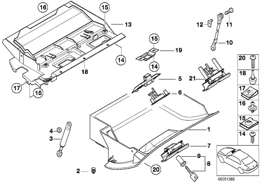 Diagram Glove box for your 2008 BMW M6   