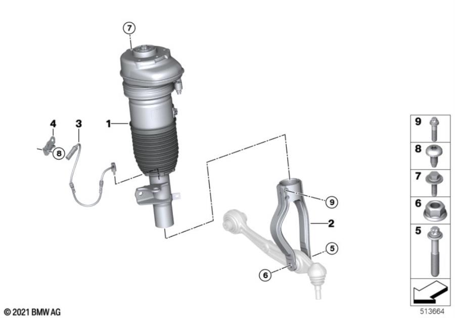 Diagram Air suspension front all-wheel drive for your BMW