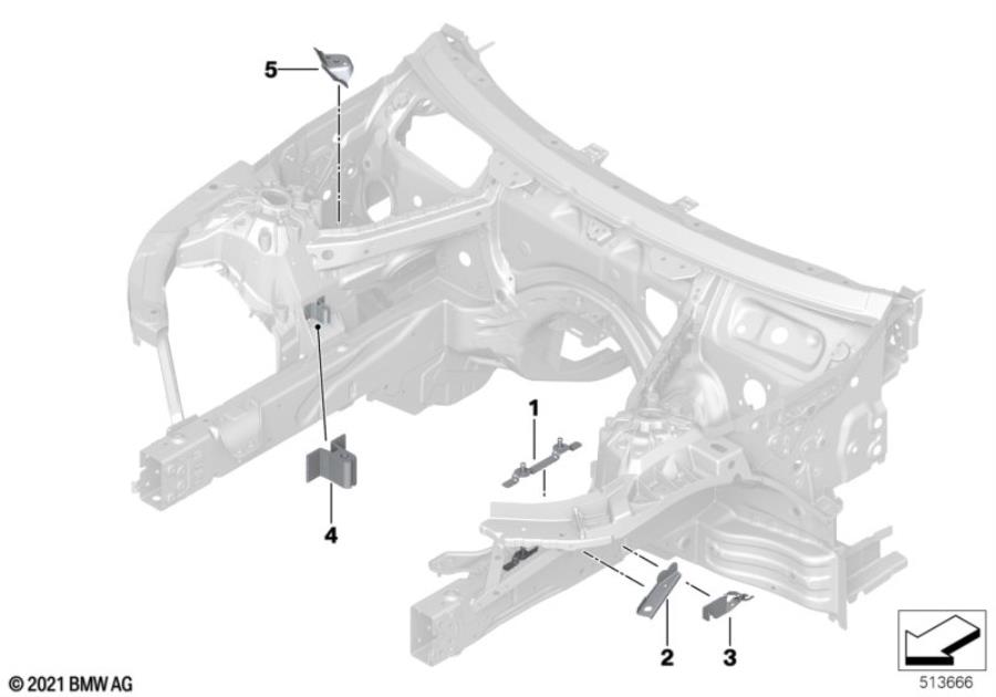 Diagram Front body bracket for your BMW