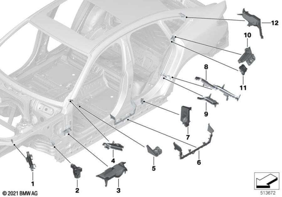 Diagram Cavity sealings for your BMW