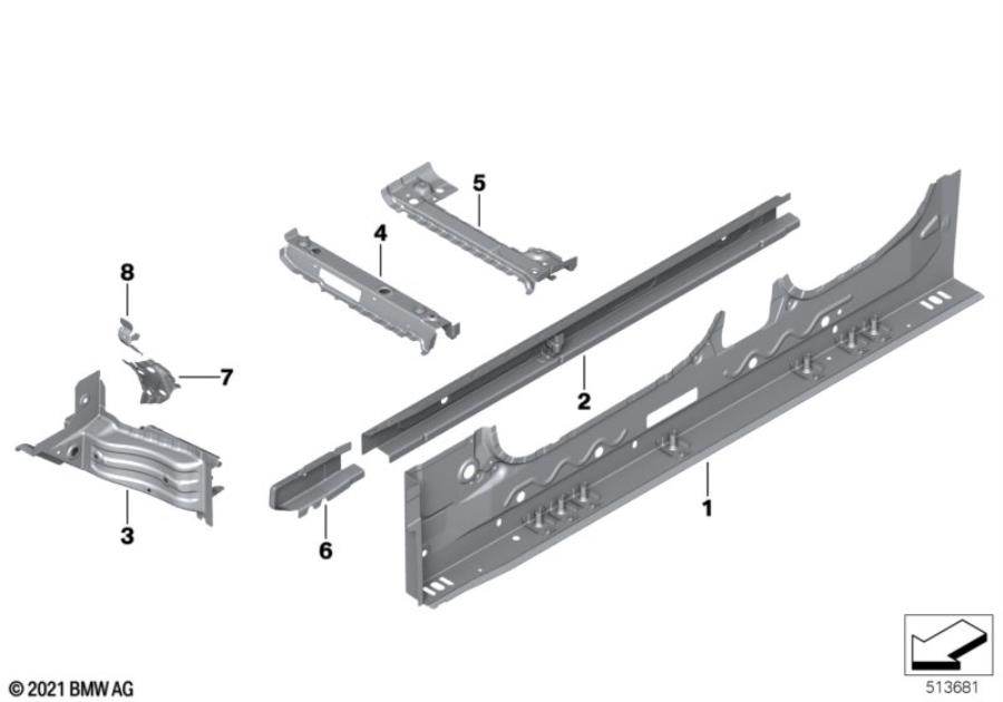 Diagram Partition trunk/Floor parts for your 2012 BMW M6   