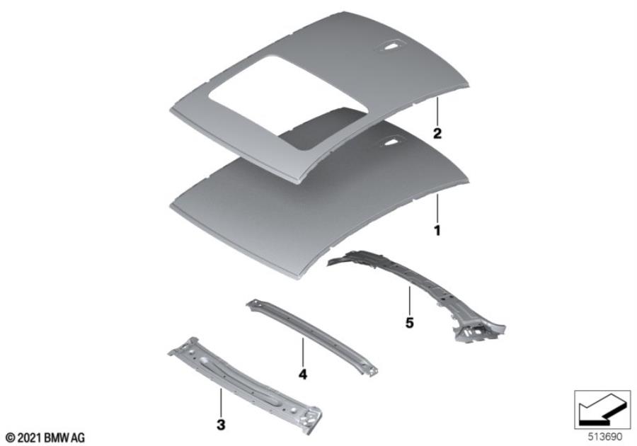 Diagram Roof for your BMW i4  