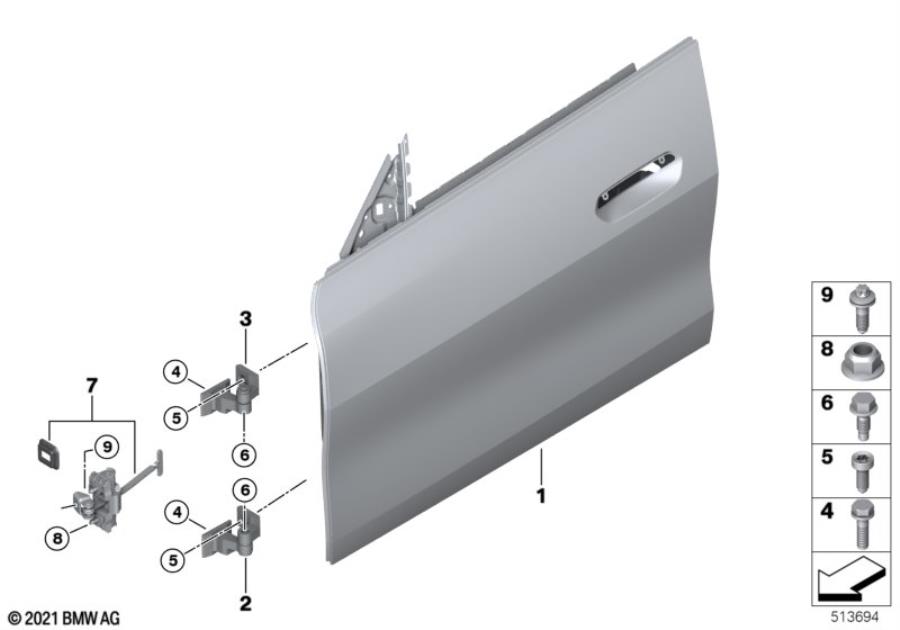 Diagram Front door-hinge/door brake for your 2014 BMW M6   