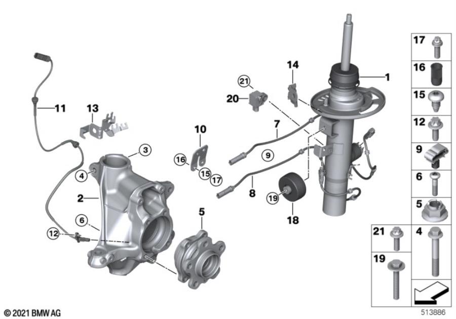 Diagram Spring strut front VDM/mounted parts RWD for your 2008 BMW M6   