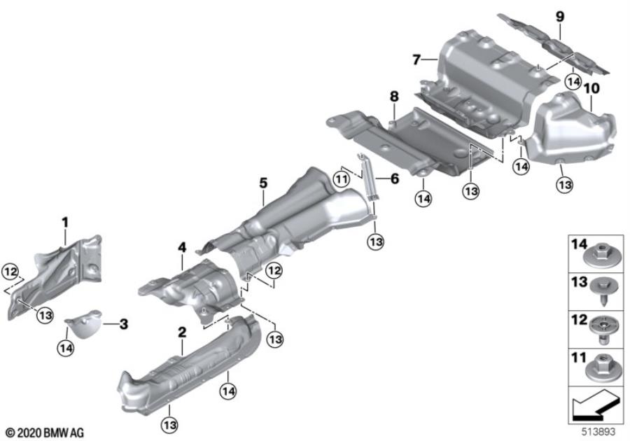 Diagram Heat insulation for your 2007 BMW M6   