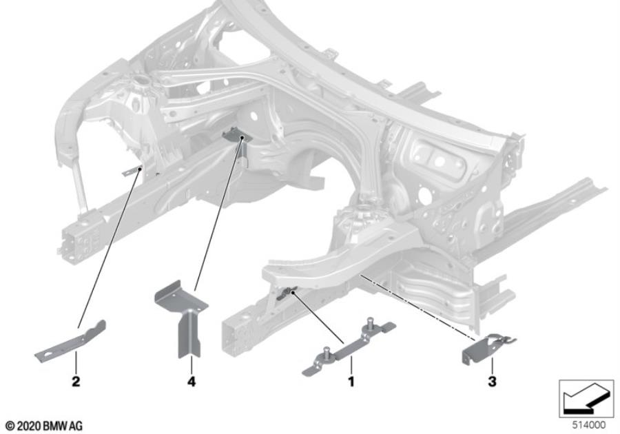 Diagram Front body bracket for your BMW