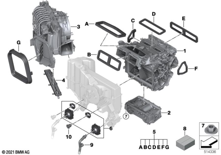 Diagram Spiral housing with flaps for your 1988 BMW M6   