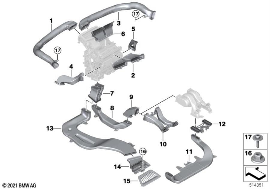 Diagram Air channel for your BMW M6  