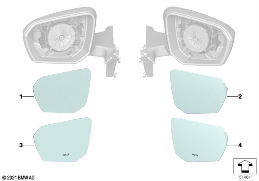 Diagram Mirror glass for your BMW