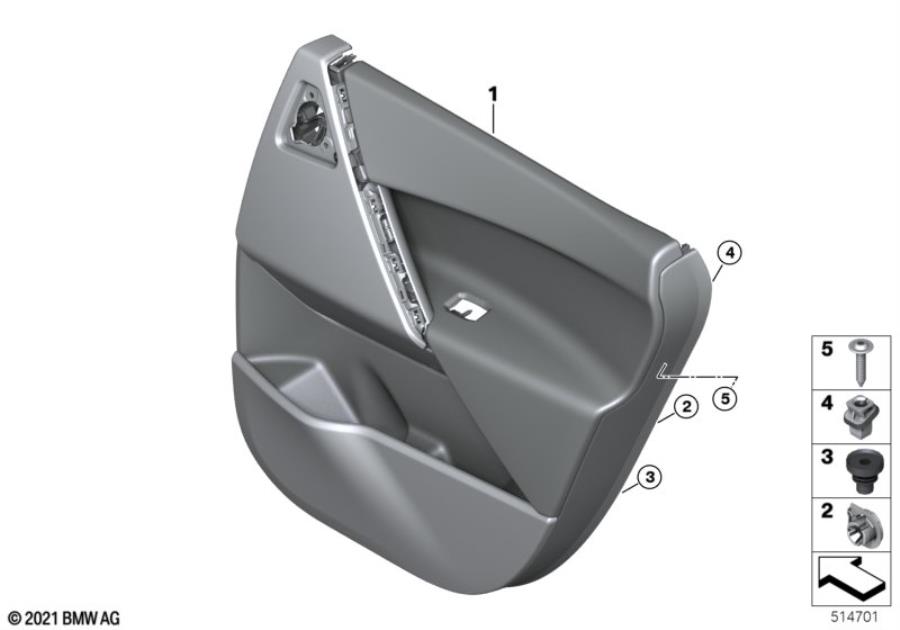 Diagram Door trim, rear for your 2016 BMW 328i   