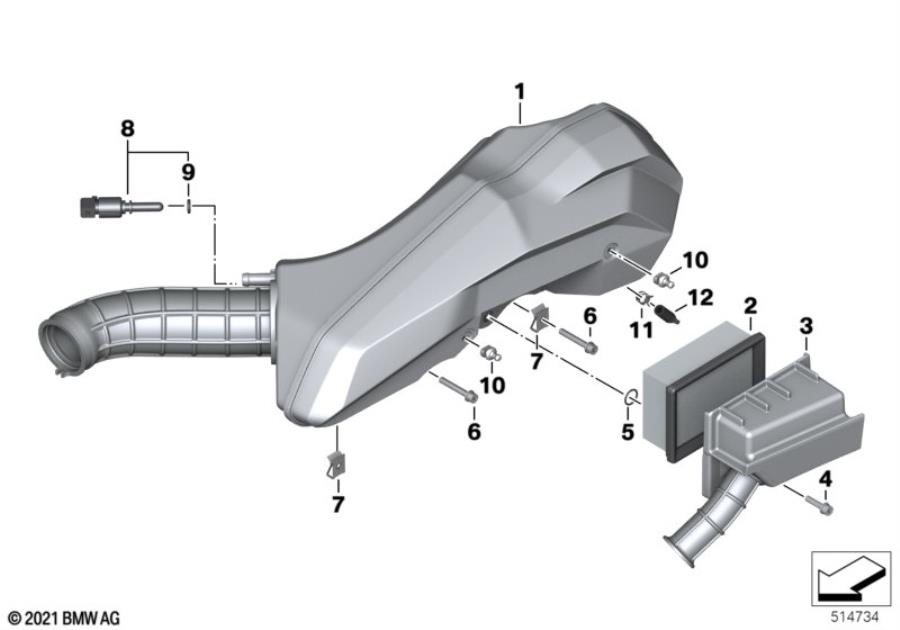 11Intake silencer / Filter cartridge Intake silencer / Filter cartridgehttps://images.simplepart.com/images/parts/BMW/fullsize/514734.jpg