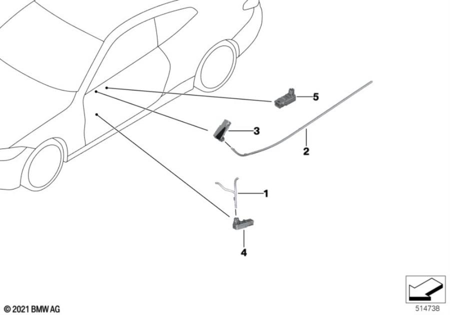 Diagram Fiber-optic cable, door for your BMW