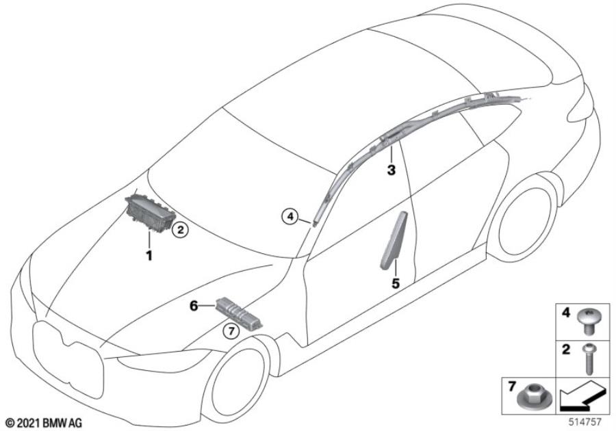 Diagram Airbag for your 2023 BMW X3  30eX 