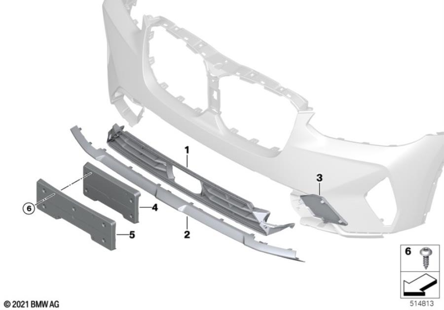 Diagram Trim, decor elements, front for your 2018 BMW X2  28i 