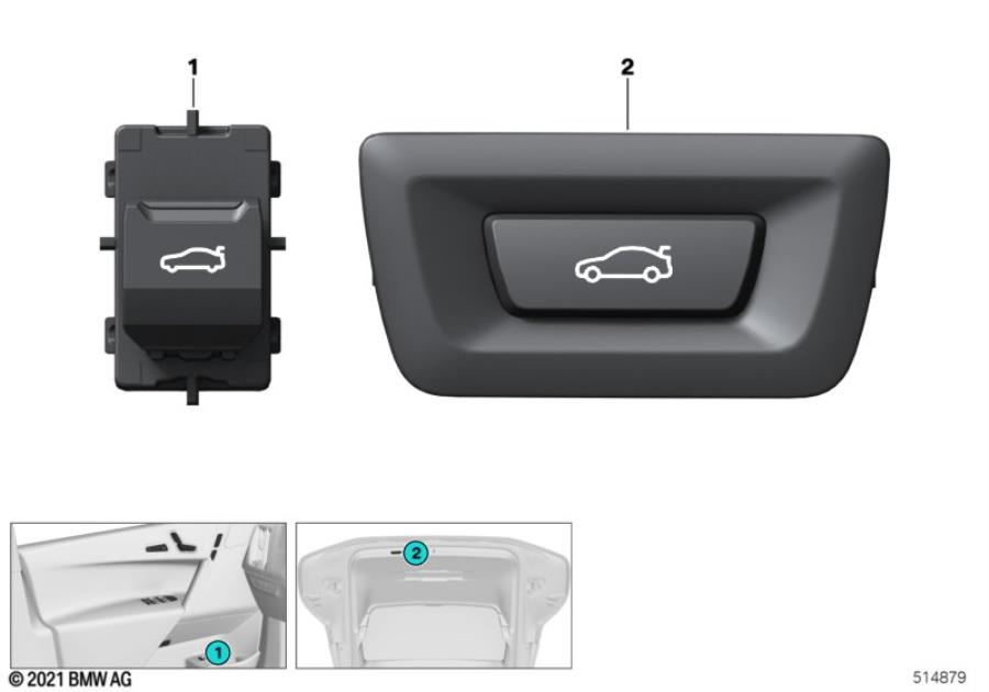 Diagram Switch for rear lid actuation for your BMW