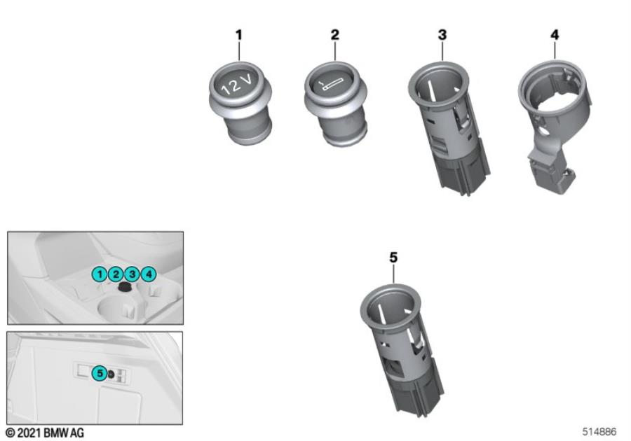 Diagram Cigarette lighter / sockets for your 2013 BMW M6   