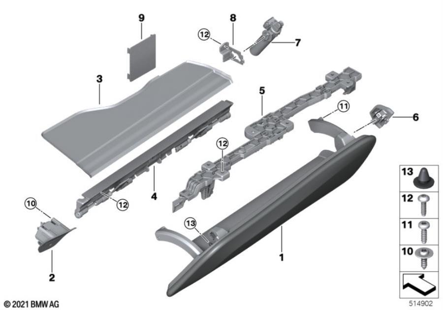 Diagram Glove box for your BMW