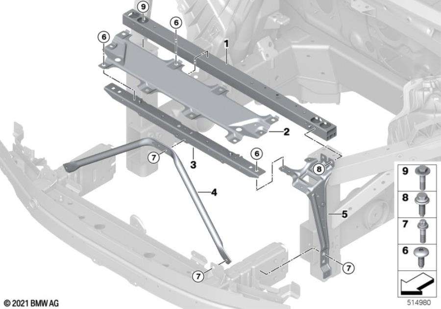 Diagram Front panel for your 2018 BMW X2 28i  