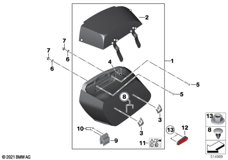 Diagram Soft bag for your BMW R1200C Indep.  