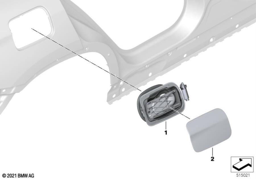 Diagram Fill-in flap for your BMW