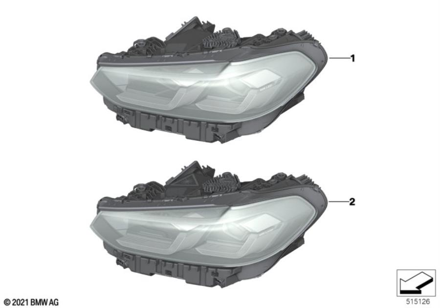 Diagram Headlight for your 2018 BMW X2 28i  