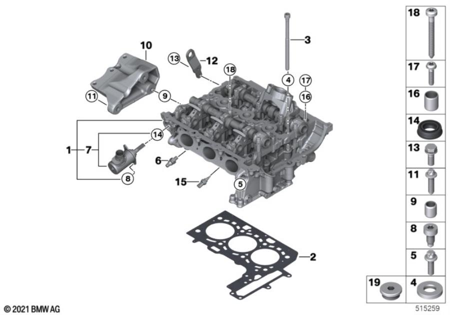 Diagram Cylinder head for your MINI