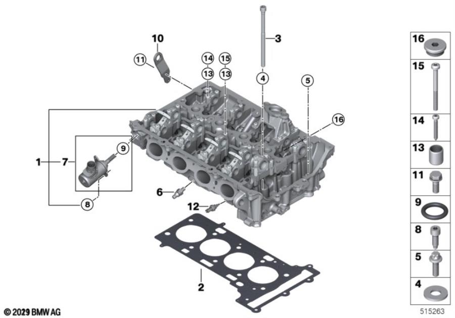 Diagram Cylinder head for your MINI