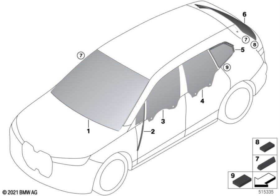 Diagram Glazing for your BMW