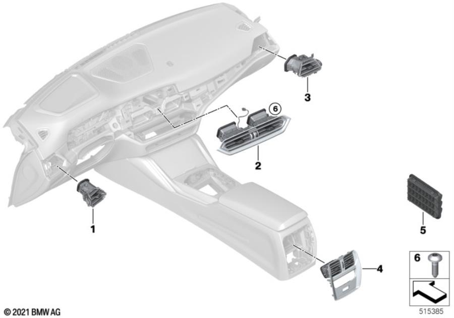 Diagram Air outlet for your 2023 BMW X3  30eX 